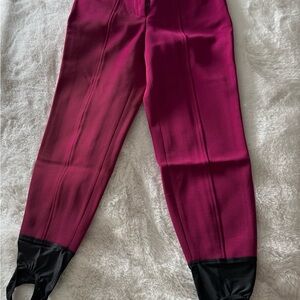 Women's Burgundy and Black Joggers